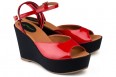 Victoria Wedge Sandal Red