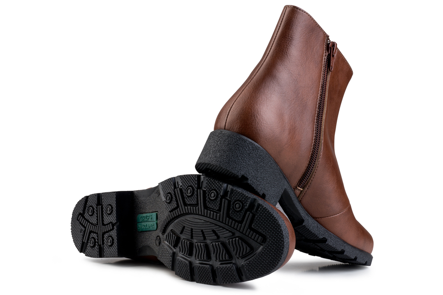 Grip+ Ankle Boot Brown | Eco Vegan Shoes | Eco Vegan Shoes